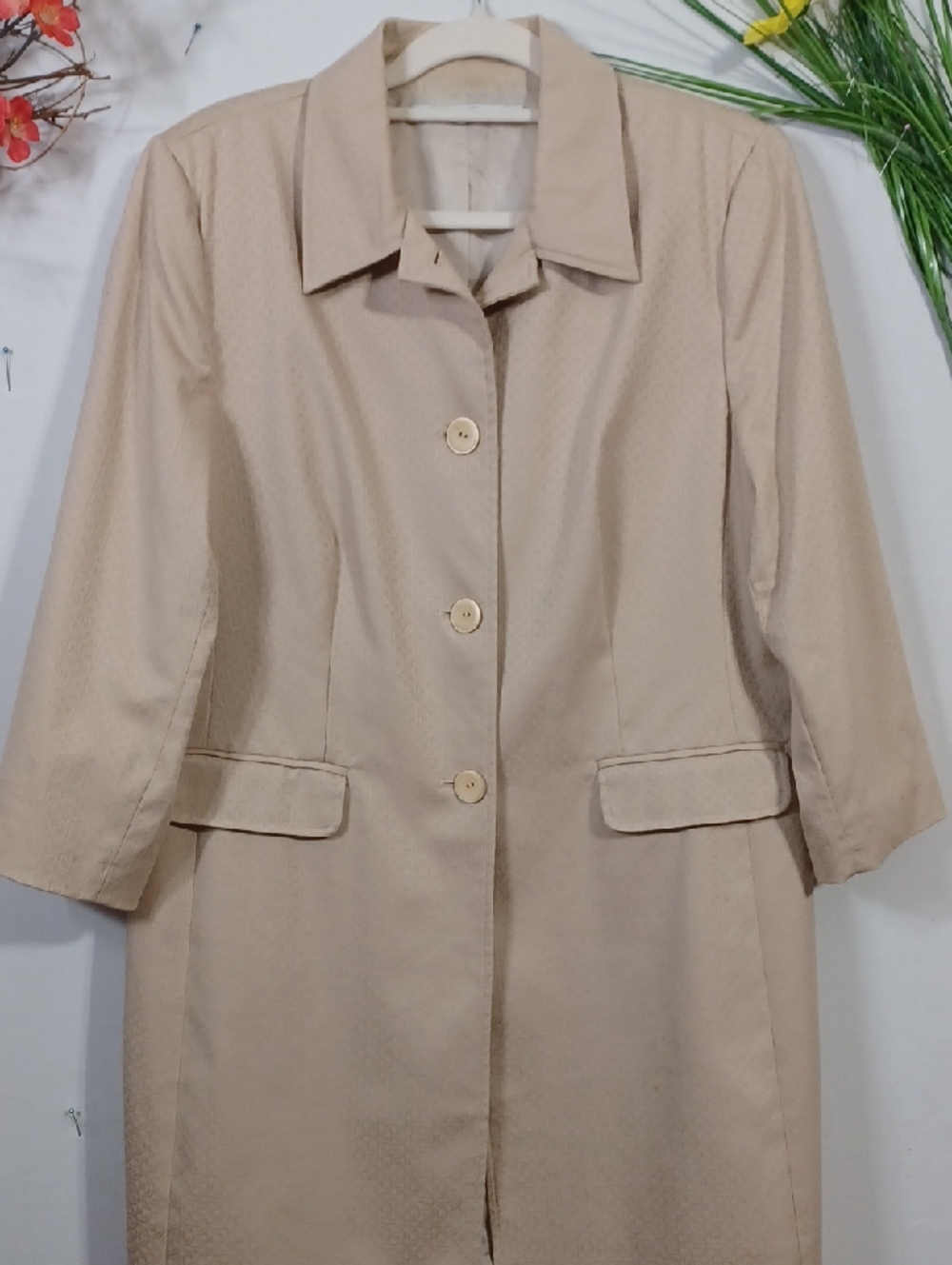 david brooks Almond Trench Coat